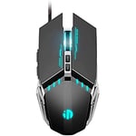 GameXtrem Souris de Jeu, Souris de Jeu Professionnelle avec 7 Boutons Macro programmables, clic Silencieux, rétroéclairage RVB, Souris Ergonomique Optique Filaire pour PC