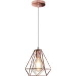 Axhup - Suspension Filaire - 2020,5cm - Longueur Adjustable 100cm - Lustre E27 Or Rose