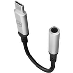 3mk Audio adapter USB C male to Jack 3.5mm female, Black / Silver