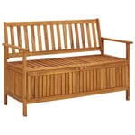 Banc De Jardin Meuble De Patio D'extérieur Terrasse De Rangement De Jardin 120 X 63 X 84 Cm Bois D'acacia Solide Helloshop26 02_0011803