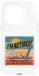 iPhone 15 Pro Sloth treadmill relaxed eyes closed humorous retirement lazy Case