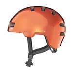 ABUS Casque de ville Skurb - Casque de vélo robuste pour le quotidien, le skate, le BMX ou le longboard - Orange, taille L