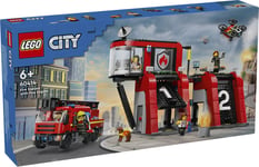 Lego City: Fire Station With Fire Truck Playset (60414)