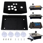 Replacement Arcade Gaming Kit Black Acrylic Panel and Case DIY Set Arcade Game DIY Parts Kit Low Delay USB Encoder PC Joystick DIY Controller Black Acrylic Pane with 8 Button for Arcade Games