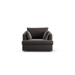 Habitat Holmfirth Velvet Cuddle Chair - Grey Slate