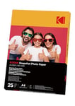 KODAK Instant Photo Papers - Pack of 25 Sheets of Photo Paper - Format 21 x 29.7 cm (A4) - Glossy Finish - 180 GSM - Compatible with Inkjet Printers