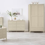 Double Wardrobe, Chest Of Drawers & Pair Of Bedside Tables - Hales Taupe Range