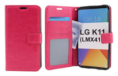 Crazy Horse Wallet LG K11 (LMX410) (Hotpink)