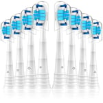 Sulkiwe Têtes de Brosse à Dents Electrique Compatible avec Philips Sonicare, Brossettes de Rechange Compatible avec ProtectiveClean, Diamond, HealthyWhite, FlexCare EasyClean, Blanc 8pcs