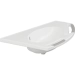 Pressalit Care Matrix Angle Deep håndvask, 100x57,1 cm, højre, hvid