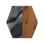 Rayware Marble/ Acacia Wood Hexagon Board - Elements Kitchenware / Serveware