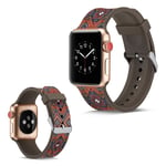 Apple Watch Series 5 44mm kamouflagefärgad klockarmband i silikon - Röd Diamantformad