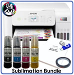 Sublimation Bundle: Epson Tank ET-2876 Printer + non-oem Ink, ICC & Paper