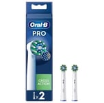 2 Pack Oral B Cross Action Braun Replacement Electric Toothbrush Heads