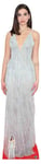 Dua Lipa White Dress Lifesize and FREE Mini Cardboard Cutout / Standee / Standup