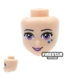 LEGO Friends Mini Figure Heads - Lavender Eyes and Stars Make Up