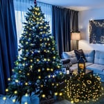 Hengda Guirlande lumineuse LED Sapin de Noël 280 LEDs 2.8m Extérieur Guirlande de Noël avec anneau Blanc chaud