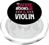 Livres sur le vin et le violon rouge PopSockets PopGrip pour MagSafe