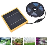 Bande Lumineuse de Culture de Plantes Solaires, Lampe de Croissance de Plantes à led à énergie Solaire 5W avec Panneau Solaire Dissipation Rapide de