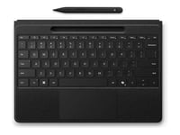 Microsoft Surface Pro Flex Keyboard - Clavier - avec trackpad, accéléromètre, plateau de rangement et de chargement du Surface Slim Pen 2 - rétroéclairé - sans fil - Bluetooth LE - noir - avec Slim Pen