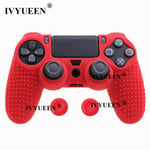 Rouge - Capuchons De Protection Antidérapants En Silicone Pour Manette Sony Dualshock 4, Ps4 Pro Slim, Capuchons De Poignée Analogiques