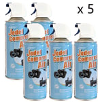 5 x Compressed Air Can 400ml Spray Duster Multi Purpose Cleaner Laptop Keyboard