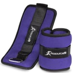 ProsourceFit Ankle/Wrist and Arm/Leg Weights Set of 2, Adjustable Strap 1 lb-5 lb, Adjustable Weight 15 lb, 10 lb, 7 lb for Men and Women