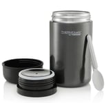 Thermocafe Stainless Steel Vacuum Insulated Food Flask 400ml Gun Metal Hand Wash