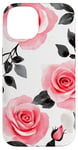 Coque pour iPhone 14 Rose aquarelle Roses florales Roses roses roses