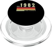 EST - 1982 - True Classic - Vintage Retro Aesthetic Birthday PopSockets PopGrip for MagSafe