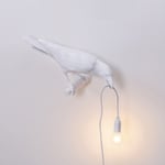 Seletti Bird Modern Italiensk Vägglampa Svart Vit Harts Lig-WELLNGS white left