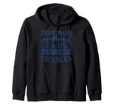 Fisherman Cast Away Troubles Zip Hoodie