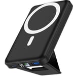 Podoru for Magsafe Power Bank, Magnetic Power Bank 10000mAh, Foldable Wireless Charger iPhone PD 22.5W Fast Charging with LED Display Battery Pack Compatible for iPhone 16/15/14/13/12/Plus/Pro/Pro Max