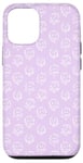 Coque pour iPhone 15 Motif floral mauve peint à la main