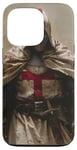 Coque pour iPhone 13 Pro Dessin graphique d'un guerrier templier