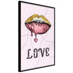 Plakat - Liquid Lips - 40 x 60 cm - Sort ramme