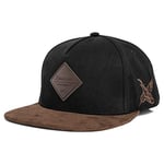 Blackskies Port Charlotte Snapback Hat | Men Women Premium Baseball Cap Dad 5 Panel Strapback Hip Hop Urban Black Brown Suede