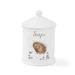 Portmeirion Home & Gifts WNS3996-XW Wrendale by Royal Worcester Sugar Canister (Hedgehog), Bone China, Multi-Colour, 10.5 x 10.5 x 15.5 cm