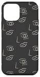 Coque pour iPhone 12 mini Coque en silicone avec motif MagSafe et visage de contrôle de l'appareil photo