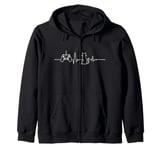 Gamer Cat Heartbeat Video Game Player Computer Games Zip Hoodie