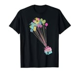 Disney Pixar Up Paint Splatter House Silhouette T-Shirt