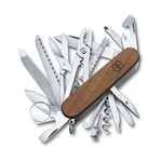 Victorinox - Couteau suisse de poche Swiss Champ Wood 1.6791.63 avec 29 fonctions Comprend des ciseaux et une scie pour le bois.