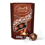 Lindt Lindor Hazelnut Chocolate Truffles Box Chocolate Balls with a Smooth Melting Filling, 200 g