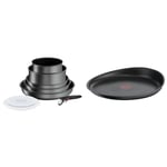 Tefal Ingenio Batterie de cuisine 20 p, Poêles, Casseroles, Induction, Revêtement antiadhésif résistant & Ingenio Poêle à crêpe 27 cm, Induction, Revêtement antiadhésif, Fonte d'aluminium