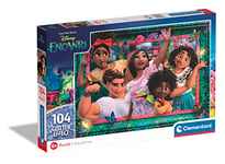 Clementoni - 20348 - Glitter Puzzle - Disney Encanto - 104 Pièces, Puzzle Enfants 6 Ans, Puzzle Dessin Animé - Fabriqué en Italie