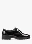 Clarks Kids' Loxham Brogue School Shoes, Black Patent