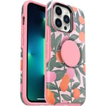 OtterBox + Pop Symmetry Series Case for iPhone 13 Pro (Only) - Non-Retail Packaging - Stay Peachy (Pink Graphic)