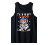 This Is My Human Costume Im Really A Cat Halloween Cat Lover Tank Top