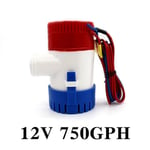 Pompe à Eau Électrique 12V,350/500/750/1100GPH,Filtre à Eau,Mini 24V,Cale Solaire,Micro Moteur,Bateau,Marine - Type 12V 750GPH