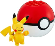 Pokemon PIKACHU Figure And Pokeball 10Cm Mega Bloks Construx ORIGINAL